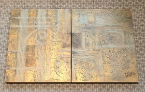 lot 251 image: Original Mixed Media Two Part Artwork by Lee Reynolds