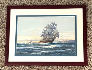 lot 254 image: Clipper Ship Print by Wilfred Knox