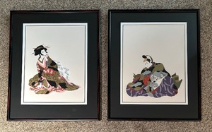 lot 177B image: Japanese Female Scene and Japanese Male Scene Prints by David Venticinque