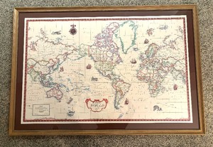 lot 265 image: Large Rand McNally Map of the World