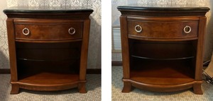 lot 260 image: Two Side Tables  Nightstands by Schniedermans Furniture