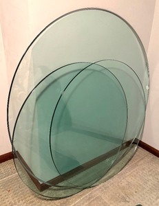 lot 270 image: Three Round Glass Table Tops