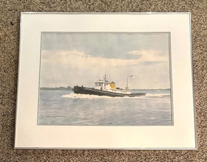 lot 214E image: Framed Original Watercolor Painting by Edward J. Dowling