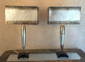 lot 283 image: Pair of Stunning Shimmery Table Lamps