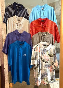 lot 77B image: Eight Excellent Mens Extra Large  XL Button Up Shirts including Tommy Bahama