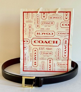 lot 402 image: Coach Dark Brown Leather Belt
