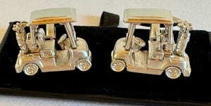 lot 383 image: Golf Cart Cufflinks