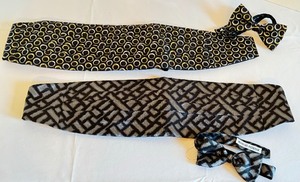 lot 338 image: Two Mens Cumberbund and Bowtie Sets