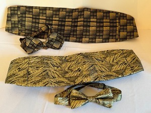 lot 332 image: Two Cummerbund and Bowtie Sets