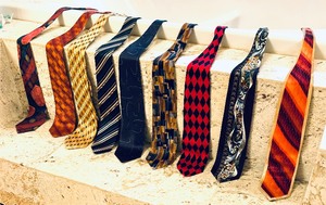 lot 322 image: Nine Dress Ties by Stacy Adams, Zianetti, Gianluca G, Bravini and More