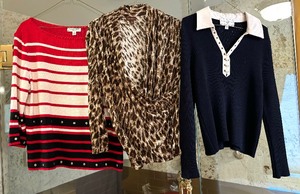 lot 373 image: Three Womens Size Medium Shirts by St. John and Tesori
