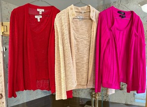 lot 376 image: Three Size Medium St. John Tank and Sweater Sets