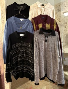 lot 377 image: Six Size XL Mens Sweaters by Como Sport, St. Croix Shop, Scottish Collectio, Riscatto Seta and More