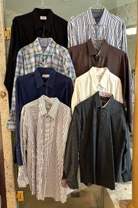 lot 397 image: Eight Mens Size XL Shirts by Marcello, Princeton and Simpson Sin Tailor
