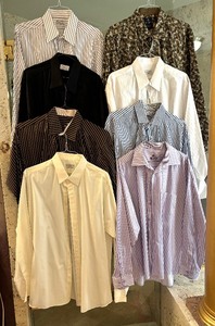 lot 139E image: Eight Excellent Means Size XL Button Up Shirts by Marcello, Simpson Sin Tailor and Chavez