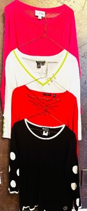lot 357 image: Casual or Dress Up with Four Lightweight Sweaters by Attitude, Angel, Joseph Ribkuff and Cyrus