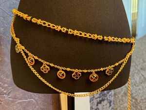 lot 419A image: St. John Metal Charm Waist Belt