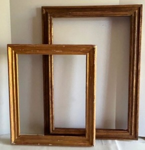 lot 41 image: Vintage Antique Wood Gold Gilt Burnished Picture FRAMES