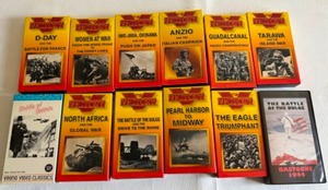 lot 57 image: Vintage VHS Set of WORLD WAR II WWII Tapes Series For Victory and a Few Extras - Qty 12