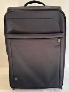 lot 68 image: New Old Stock ANTLER Lightest Suitcase Rolling with Rising Handel Black Canvas