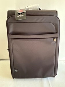 lot 69 image: New ANTLER Lightest Suitcase Rolling with Extending Handle Black Canvas