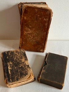 lot 108 image: Antique Religious Books From the 1800s Bible and Testament One Book Written in Swedish