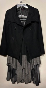 lot 200 image: Ladies Black Jacket & Multi Layer Skirt Coordinated Set by MalMar & Last Kiss Size S