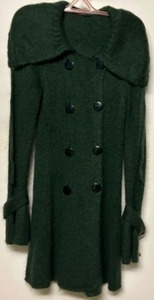 lot 204 image: SISTES Mohair Mix SWEATER JACKET Green - Made in Italy - Ladies Sz M
