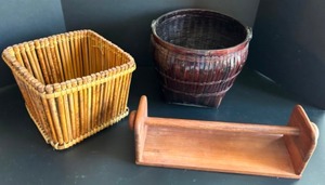 lot 278 image: Mid-Century Modern Solid Teak Wall-Mounted Towel Holder by Good Wood