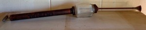 lot 436 image: Vintage Browns Crystal DUSTER Insecticide Fumigator Old Times Tool  Gadget Wood Pump Handle
