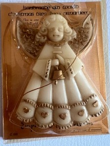 lot 440 image: Vintage EMPEROR ART CREATIONS Wax Angel Candle Ornament Old World Christmas