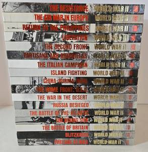lot 32 image: Time Life World War II Volumes 1-17 Books