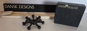 lot 35 image: Vintage 60s DANSK DESIGNS Candlestick Holder & Candles