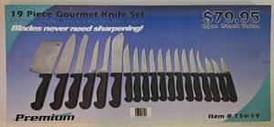 lot 90 image: New 19pc. Premium Gourmet Knife Set