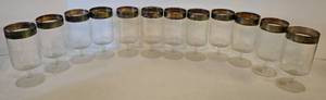 lot 39 image: 12 MCM Dorothy Thorpe French Style Cocktail Highball Glasses