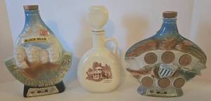 lot 63 image: 3 BEAM Historical Collectible Decanters