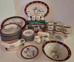 lot 99 image: Set of 54 Pieces of Royal Seasons Stoneware Dishes & Serving Dishes 