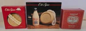 lot 145 image: Vintage OLD SPICE & BRUT Aftershave and Soap on a Rope