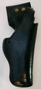 lot 164 image: Vintage Police A2CM G2 Tactical, Right Hand, 38 Cal Black Leather Holster