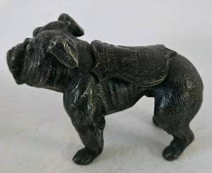 lot 183 image: Vintage Bronze Mini Bulldog Detroit, Michigan Souvenir
