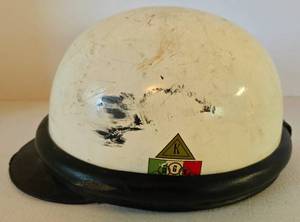 lot 210 image: Vintage AGV Pudding Bowl Helmet wVisor