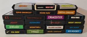 lot 129 image: Vintage 18 ATARI Video Games