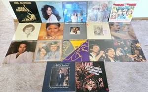lot 239 image: 17 Vinyl Record Albums Diamond, ABBA, HallOates, CaptainTennille, SimonGarfunkel & More