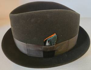 lot 265 image: Vintage Beau Brummel Beaver Mens Fedora Hat