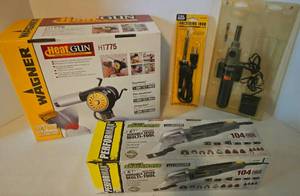 lot 268 image: More Tools - Wagner Heat Gun, Multi-Tool, Soldering Iron, Black & Decker Screwdriver