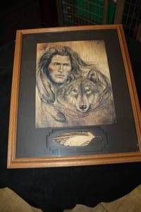 Wall Art - Kindred Souls by Donna J. Jacobson #234750 Signed&Numbered circa 1993 , Wood FrameSingle Matte