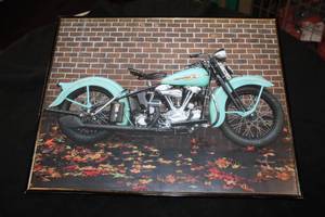 Wall Art - Harley-Davidson Motorcycle , Framed