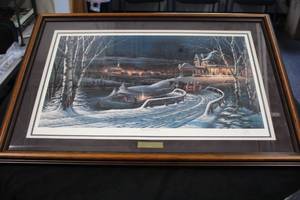 Wall Art - Family Traditions by Terry Redlin Signed circa 1989 , Wood FrameDouble Matte