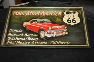 Wall Art - Main Street America - Route 66 , Framed