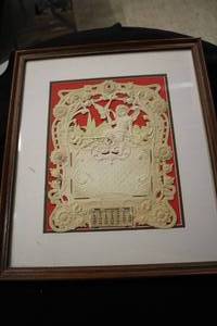 Vintage 1907 Calendar with Cherubs Background Wall Art